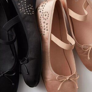 Jeffrey Campbell x FP x Understated Leather Stars Align Ballet Flats Nude Size 8